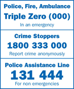 Dial 000 in an emergency