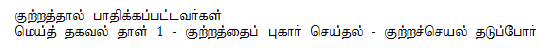 Tamil Fact Sheet 1 - Crime Stoppers