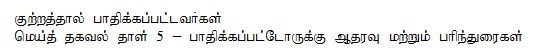 Tamil Fact Sheet 5 - Victim Support and Referral